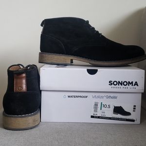 Black, waterproof, leather & handmade. Size 10.5